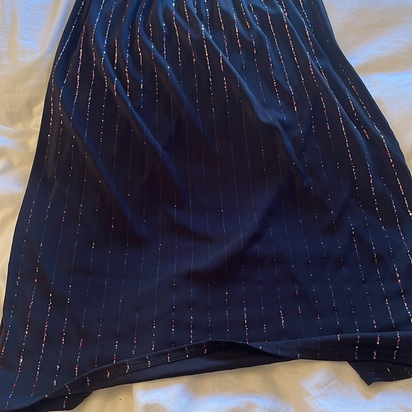 MARC JACOBS Glitter Pinstripe Dress Glitter-embellished Stretch-knit Size XS - Picture 11 of 17